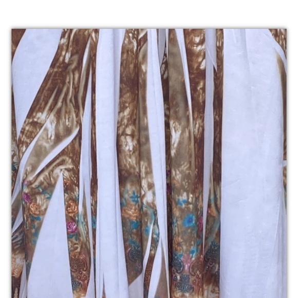 Simply Irresistible Floral Blouse Pleated 2XL Multicolor Elastic Waist Ruffled - Picture 4 of 12